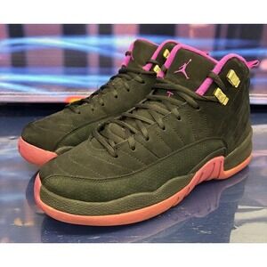 Jordan 12 Retro Hyper Violet Black 510815-018 Youth Sneakers size 8.5Y